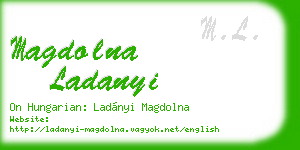 magdolna ladanyi business card